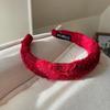 Hochwertiges rotes Neujahrs-Haarband für Damen, Retro-Haarspange, Weihnachts-Haarband Haarschmuck