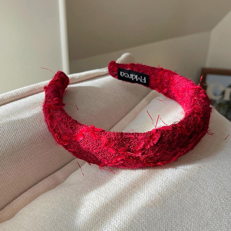 Hochwertiges rotes Neujahrs-Haarband für Damen, Retro-Haarspange, Weihnachts-Haarband Haarschmuck