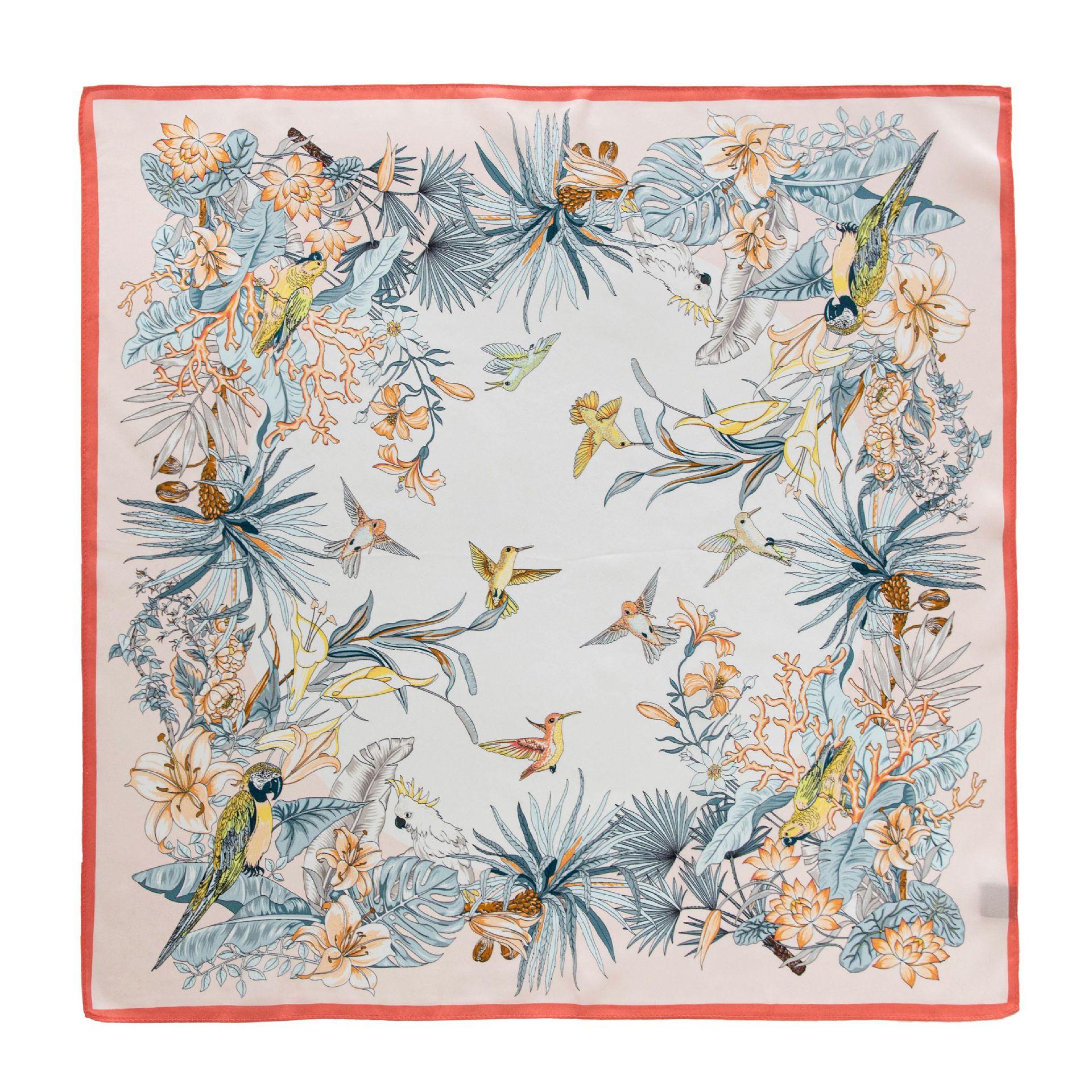 

53*53 см 100% шелковица шелковая квадратный шарф масляная живопись роскошные шарфы солнцезащитный платок шейный платок подарок 53*53cm