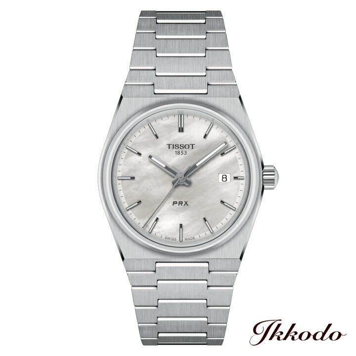 

[Product eligible for purchase benefits] TISSOT T-CLASSIC PRX quartz 35mm MOP dial 10 ATM water resistant wristwatch genuine T137.210.11.111.00