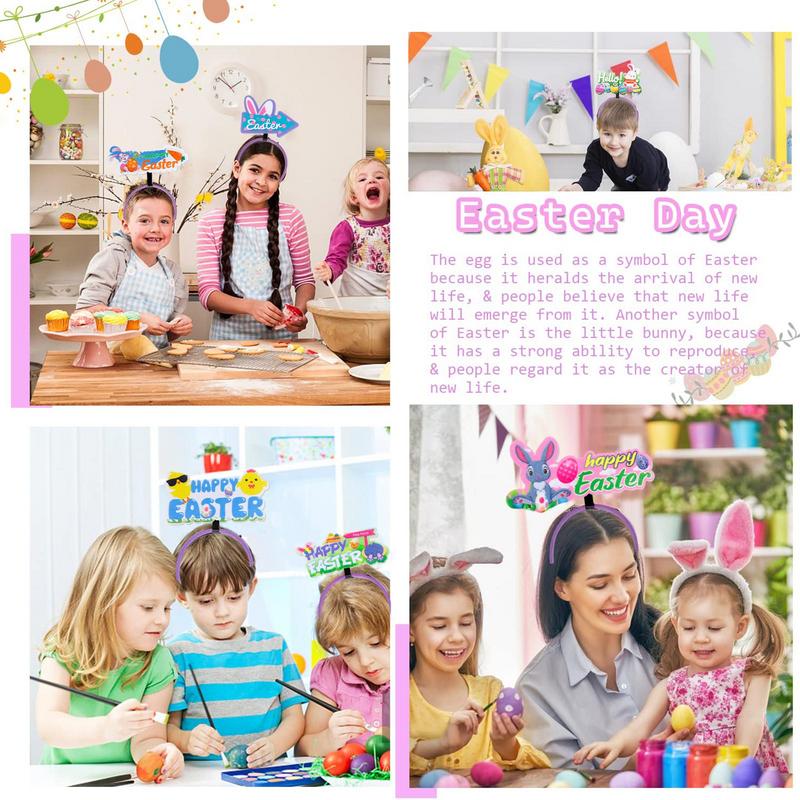 Head Bands For Women's Hair Easter 6X Bunny Ears Holiday Party Hair Accessories Easter Costume Supplies Hair Accessories