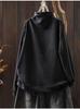 2025 Bojiafan Women's Half-High Collar Plush Sweatshirt with Stylish Colorful Buttons
