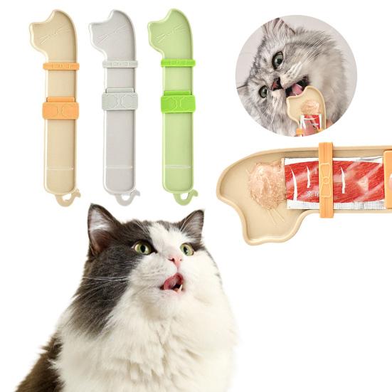 Cat Canned Spoon Feeder Cat Food Squeeze Spoon Cat Snack Dispenser Efficient Pet Feeding Tool for Wet Food Pastes