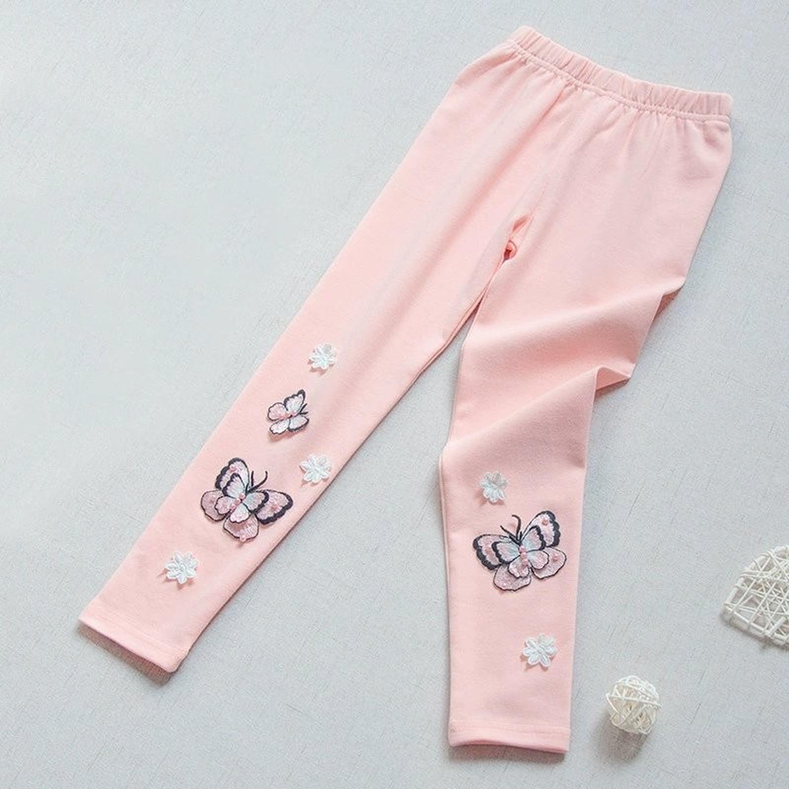 

Легкие универсальные стильные длинные брюки для девочек для многослойной одежды и верхней одежды 140 розовый