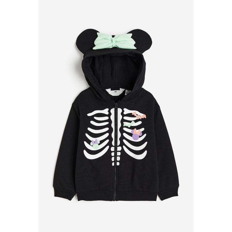 

[Серия Disney] HM Детская одежда Толстовка для девочки Летняя Клетчатая Минни Толстовка на молнии с капюшоном 1101992 Black/Minnie Mouse 110/56