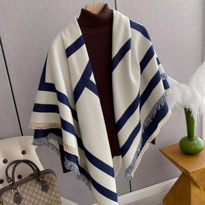 Scarf Ladies Imitation Cashmere Shawl Travel Decoration Square Scarf Letter Mo Air Conditioning Warm Cloak Thickened Scarf