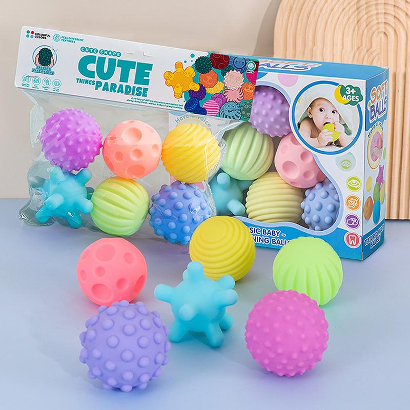 6Pcs Baby Toys Sensory Balls For Children Textured Hand Touch Ball Soft Massage Ball Infant Rattle Senses Toys Educational Bath