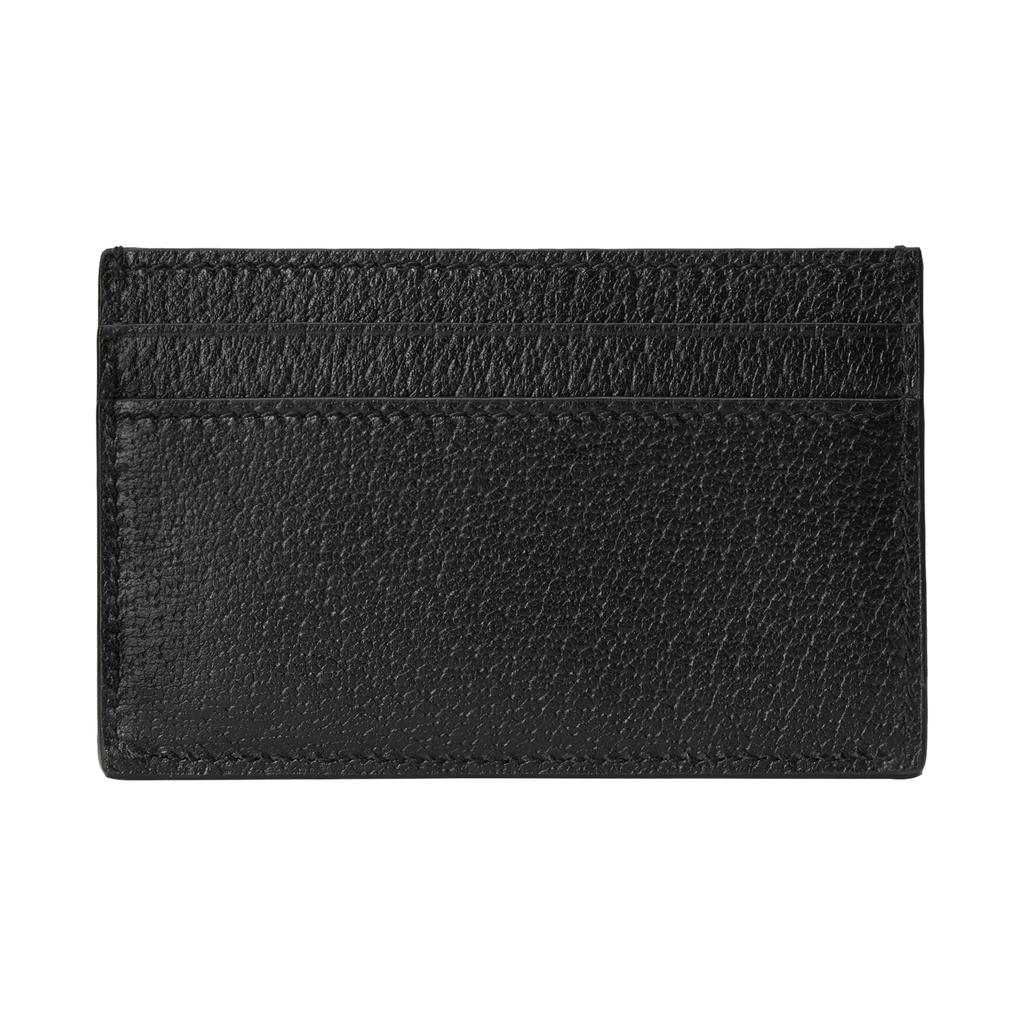 Gucci GG Marmont Simple Solid Color Double G Leather Card Holder Men Card Holder Black 657588-1T56F-1000