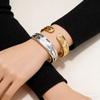 Gold Silver Color Open Cuff Bracelets Punk Metal Bracelets New Geometric Bangles  Gifts