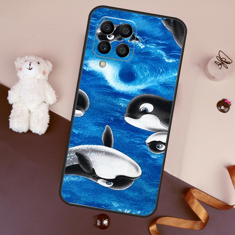 Whale Fish Wave Sea Case For Samsung Galaxy M06 M53 M13 M31 M11 M35 M55 M15 M56 M36 M16 M12 M32 M52 M14 M34 M54