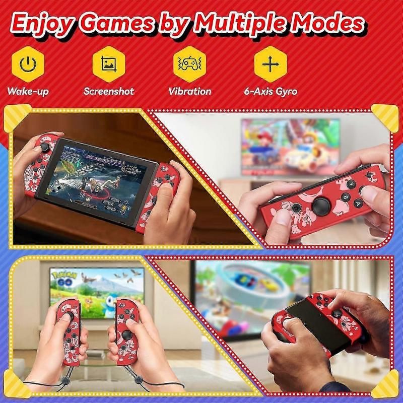 High qualityController Compatible Nintendo S ,L/R Controllers With Dual Vibration/Wake-Up/Motion Control Cool Controller-Mario