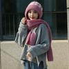 Thickened Knitted Hat Scarf Windproof Ear Protection Cap Casual Beanie Hat  for Women