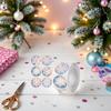 500 Pcs Holographic Snowflake Stickers,Christmas Adhesive Stickers Colorful Round Label Sticker for Envelope Cookie Candy Box (3.8cm)