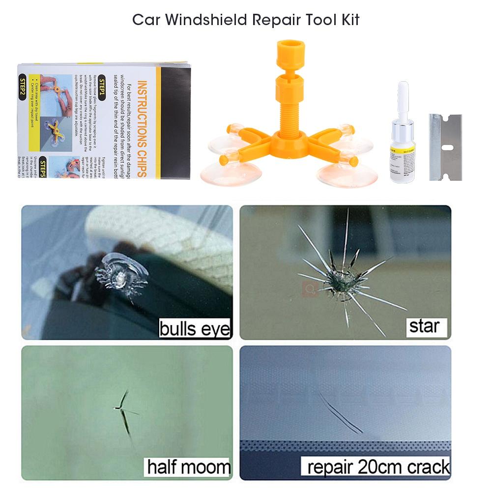 Car Auto Windshield Repair Tool Kit Wind Glass Windscreen Resin Restore for Chip Crack Fix