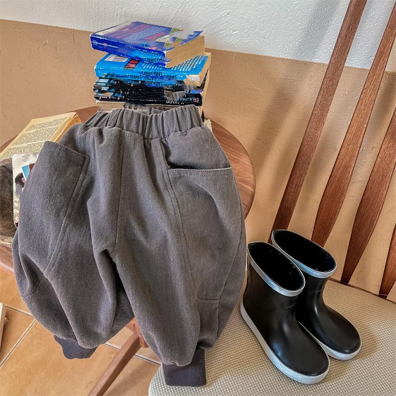 Pantaloni Harem in Cotone per Bambine Pantaloni Larghi Lisci per Bambini Pantaloni Casual alla Moda per Bambini Vestiti Larghi per Bambini