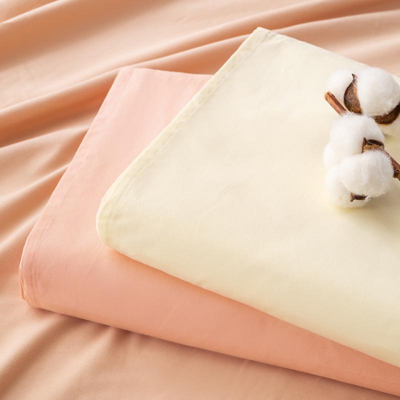 Premium 100% Long-Staple A-Grade Pure Cotton Satin Bed Sheet for Dorms