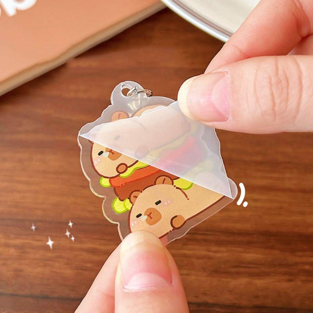 New Kapibala Capybara Keyrings Acrylic Animal Cute Pendant Keys Accessories