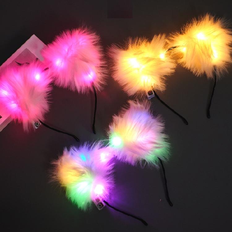 Sweet Hair Accessories Students Washing Face Hairband Fox Ears Hairhoop Glowing