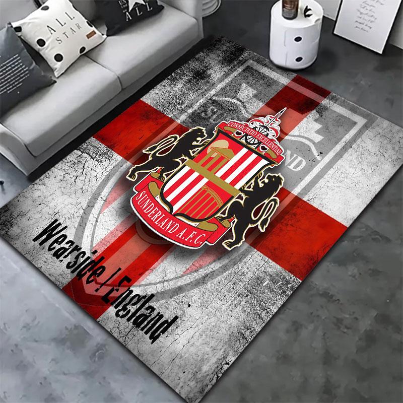 Sunderland Association Football Club Carpet Rug for Living Room Bedroom Home Sofa Decoration,Kids Play Non-slip Floor Mat