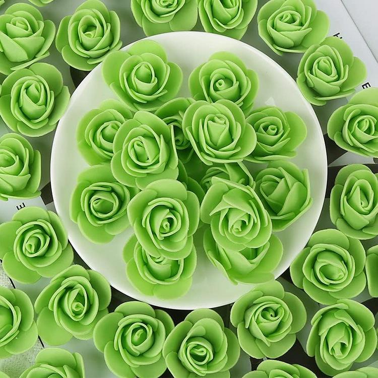 Trandafiri din spumă PE de 3,5 cm, 200 buc, Demontabili pentru Ursuleți din Spumă, Coroane și Decorațiuni