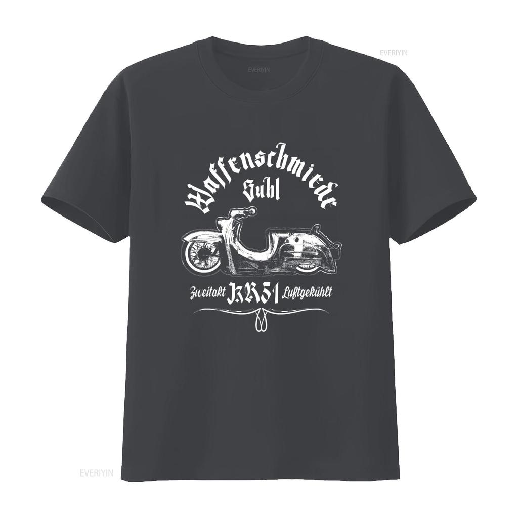 Gunsmith Suhl Schwalbe KR51 Roller Moped Vintage Retro Motorcycle Design T Shirt vintage Washed fashion Stylish Unisex