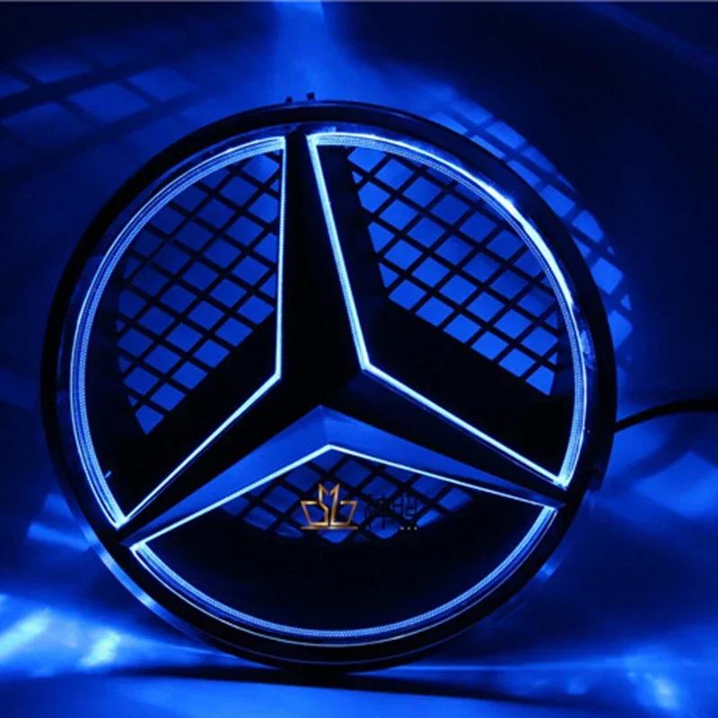 

C200 E200 For Mercedes Benz for MERCEDES BENZ Front Logo Light Emblem Grill Light Led Grille Badge W166 W176 W204 W207 W212 W218 A Style синій