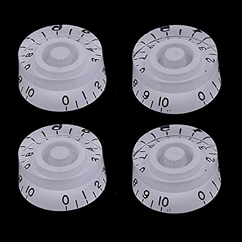 Набор из 4-х аксессуаров для гитары Электрогитара Бас-гитара Ручка громкости Потенциометр Колпачок Ручка тона Lp белый