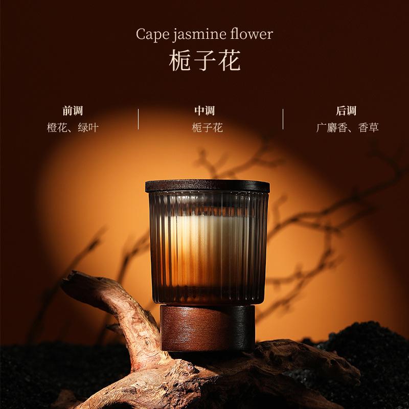 

Scented Candle Glass Home Bedroom Lasting Fragrance Ornament Gardenia