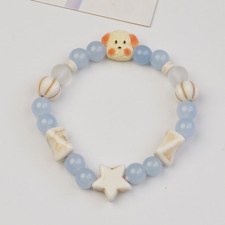 

Night market stall Jingdezhen handmade cartoon bracelet pure desire wind beaded bracelet trinkets raw wholesale