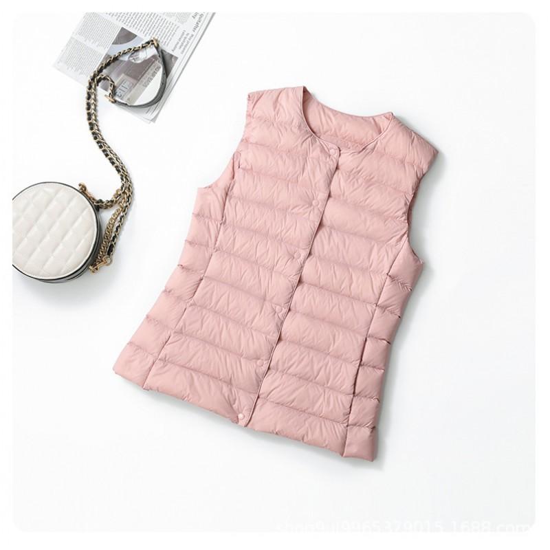 Womens Lightweight Down Vest Short Puffer Sleeveless Warm Inner Layer Winter Casual Wear