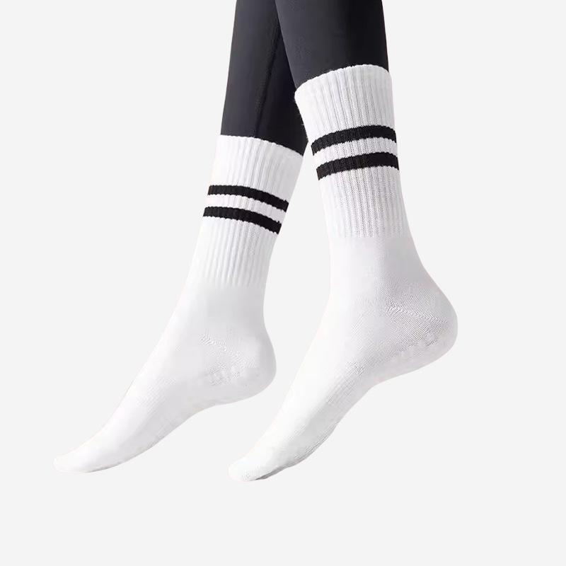 Yoga socks non-slip professional women s medium tube sports fitness floor socks socks Trendy Non-slip Yoga Socks, Honeycomb-grip Crew Socks 5 pairs one size fits all белый