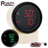 2 IN 1 52mm Dual Gauge with Alarm Oil Temperature Meter 50~150 Celsius 0-10 Bar Oil Pressure Gauge Red /Green LED 12V/24V