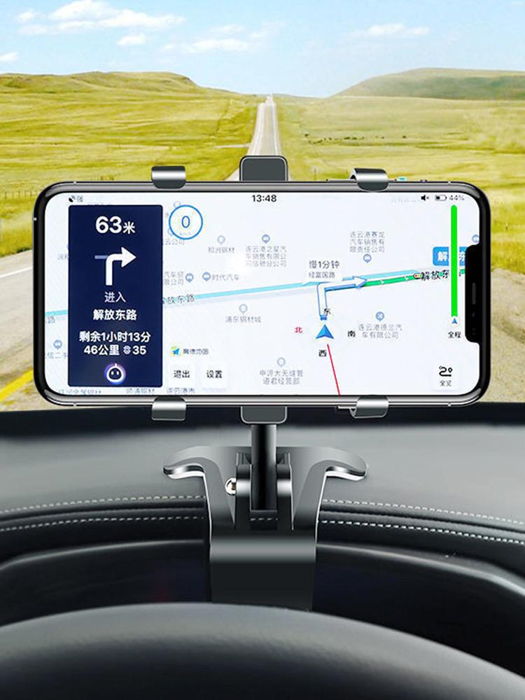 Car Dashboard Support 360 Degree Rotating Auto Grip Mobile Phone Fixed Bracket Multi-function Instrument Cluster Phone Holder
