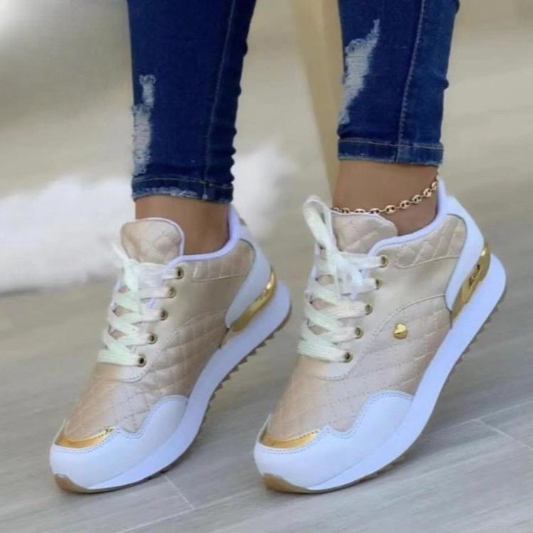 Frauen Casual Schuhe Mode Atmungsaktive Wanderschuhe Flache Schuhe Turnschuhe Frauen Gym Vulkanisierte Schuhe Weiß Weibliche Schuhe