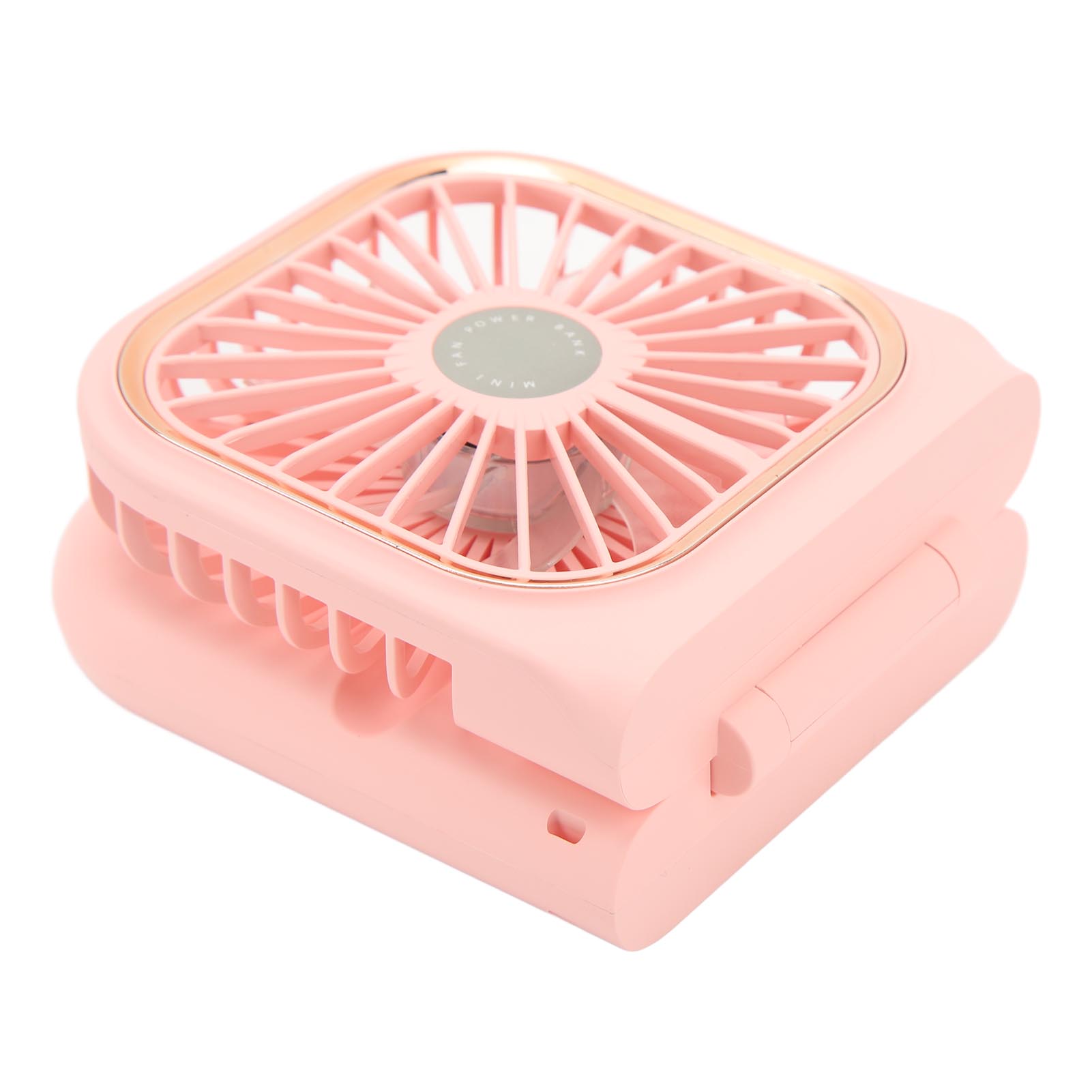 Handheld Folding Neck Fan Multifunction Power Bank Phone Holder Portable Desk Fan USB Foldable Hanging Neck Fan