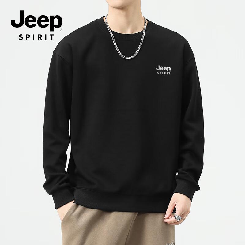 

JEEP SPIRIT Men s Heavyweight Fleece-lined Crew Neck Sweatshirt XL