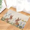 Easter Bunny Flower Welcome Entrance Doormat Decor Kitchen Corridor Balcony Rugs Bathroom Anti-slip Doormat Easter Decorations