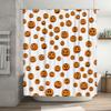 Halloween Pumpkin Shower Curtain White Bat Decoration Halloween Party Supplies Bathroom Decor Waterproof Fabric