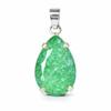 Natural Green Emerald Pendant 44 Ct 925 Sterling Silver Gemstone Jewelry Gift