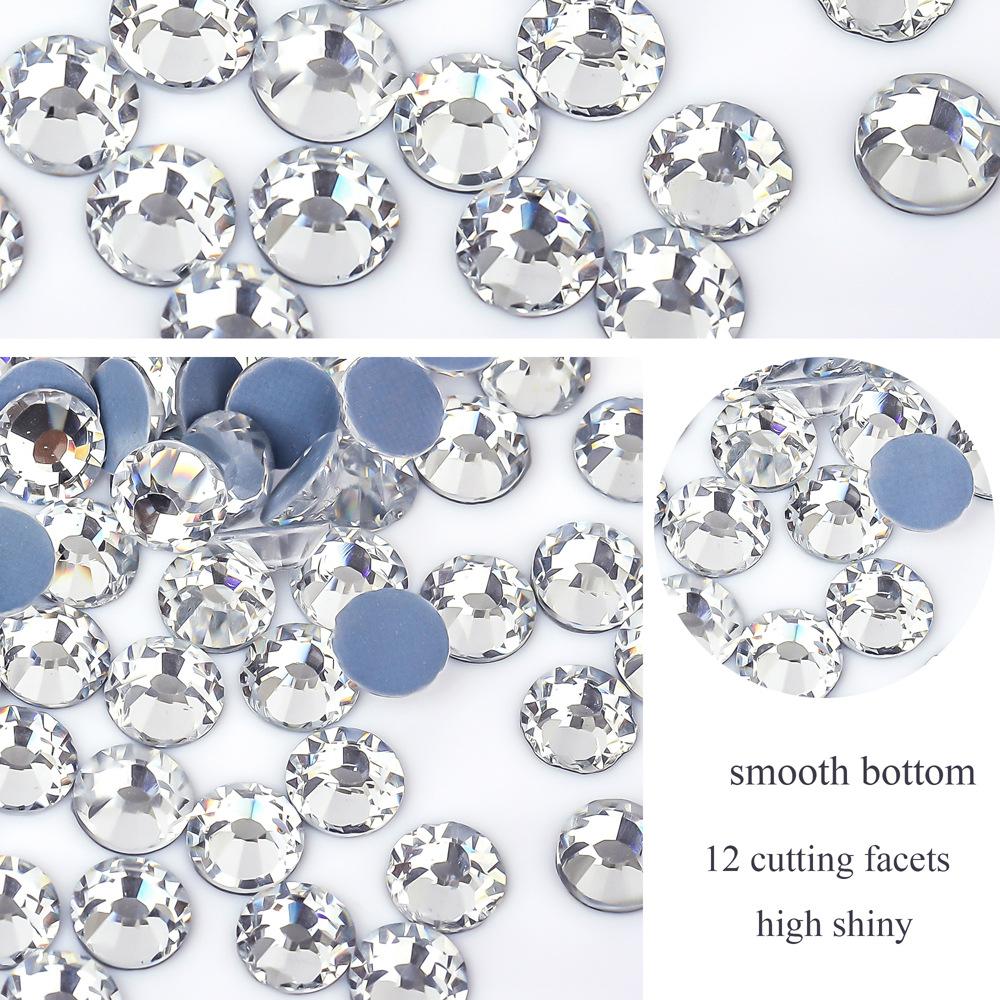Weichen Rhinestone Big Bag White White Ab Color Flat Bottom Diamond Glue Bare Crystal Glass Nail Art Decoration