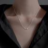 Kpop Opal Tulip Rose Flower Pendant Necklace Korean Fashion Choker Jewelry For Women Charm Sweater Chain Necklace