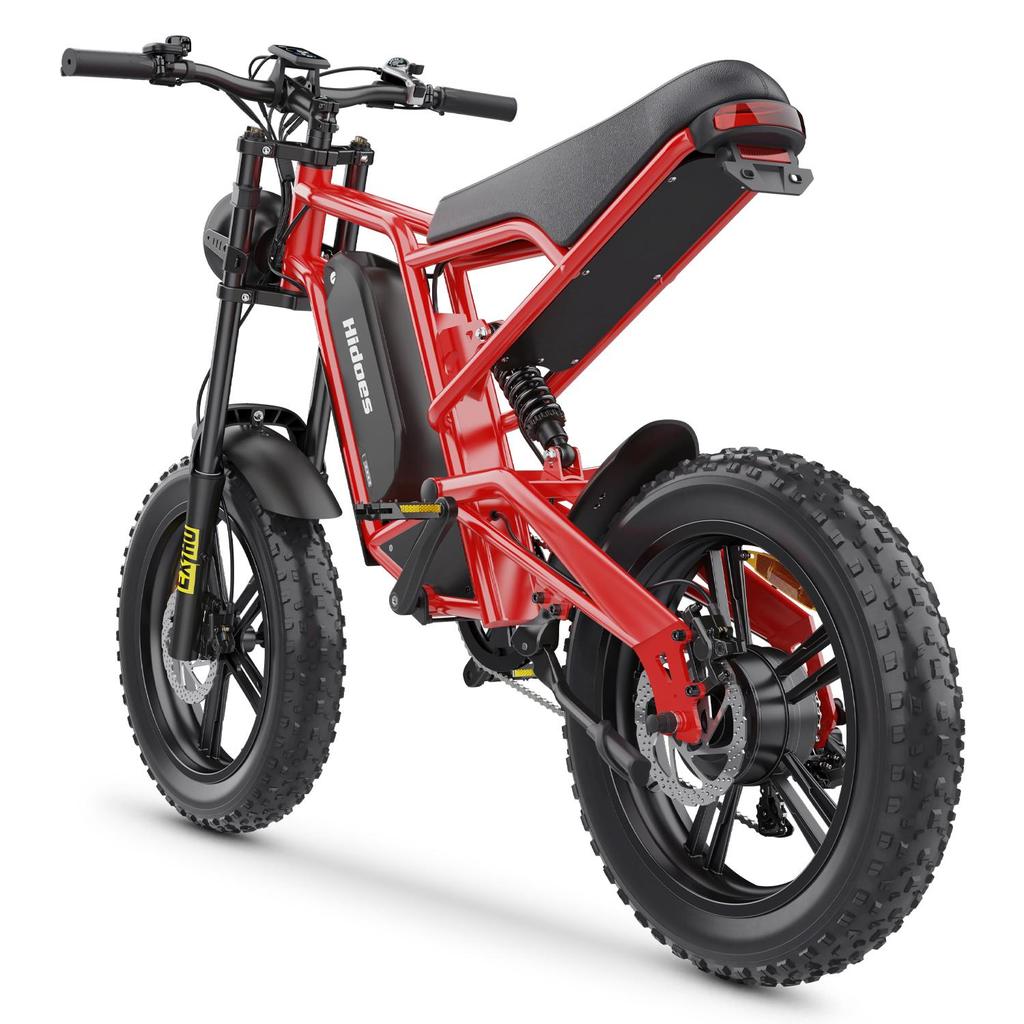 Hidoes HD-B6 All-Terrain Erwachsenen Elektrofahrrad 1200W Motor 48V15.6Ah Batterie City Pendler E-Bike 20 Zoll Fat Tires E-Mountainbike