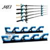 Indoor Fishing Tackle Storage 2Pcs Wall Mount Rod Holder, 5 Pole Display Organization Rack for Garage Shed, Horizontal Organizer Stand