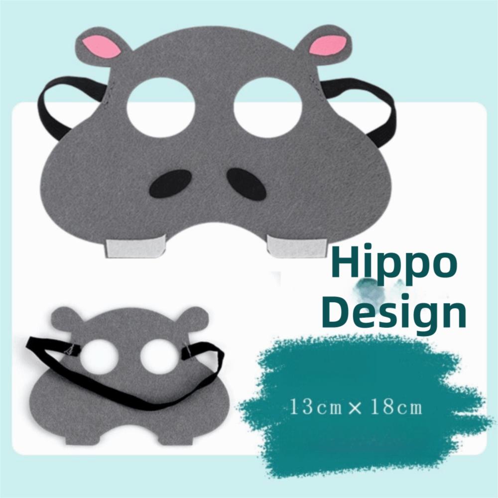4Pcs Children's Day Gits Half Face Mask Children Gits Animal Cosplay Mask Jungle Theme Party