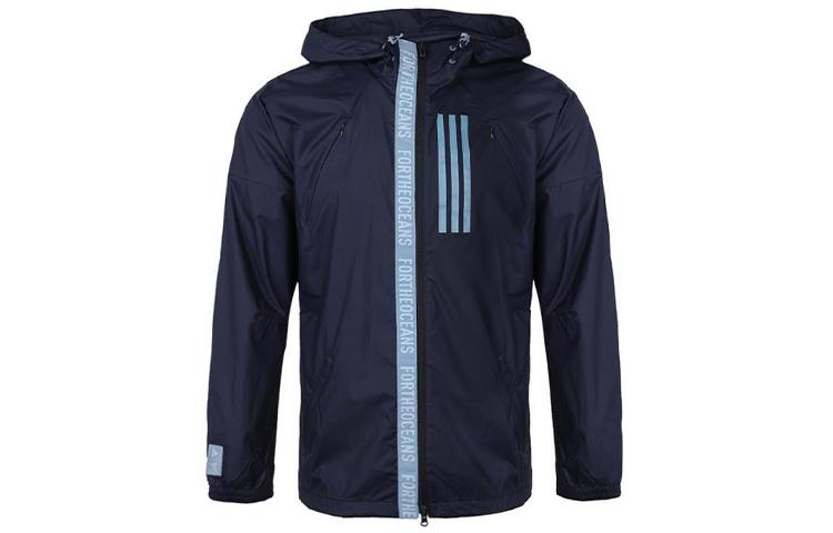 Adidas Jackets Men s Dark Blue Hooded Moderate Instructor EB7600 S