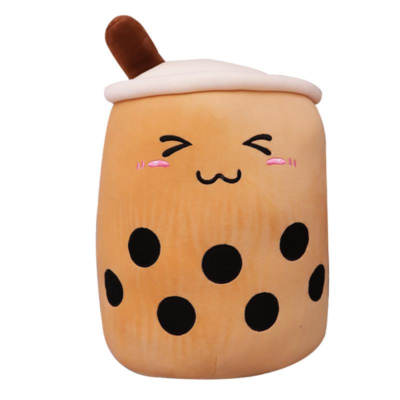 Plush Pearl Milk Tea Cup Hug Pillow Doll
