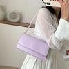 Nuova Borsa a Spalla Semplice da Donna in Pelle PU Borsa Ascella Tinta Unita Borsa a Mano da Donna Borsa Quadrata Piccola Casual per Ragazze