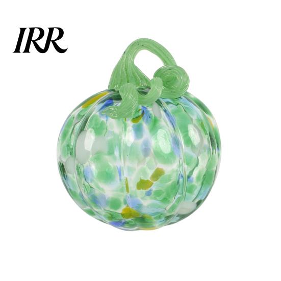 Pumpkin Ornament Mini Hand Blown Glass Ornament, Collectible Thanksgiving Halloween Decoration Faux Crystal Hanging for Fall, Harvest Unique Gift