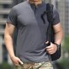 Forbearance Outdoor Quick-drying Clothes T-shirt Men's Henry Collar Hiking Sports Short-sleeved Products
