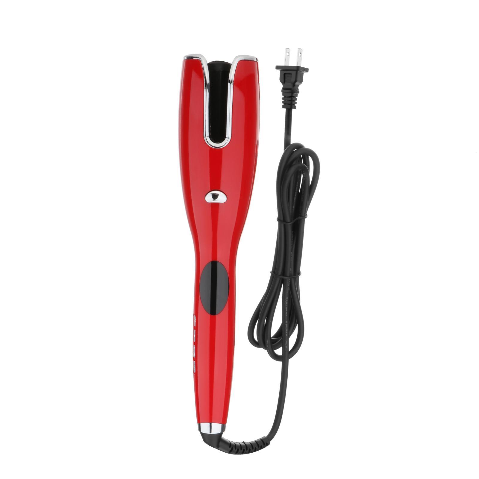 Automatic Hair Curler Ceramic Rotating Curling Wand LCD Display for Salon/Home Use White